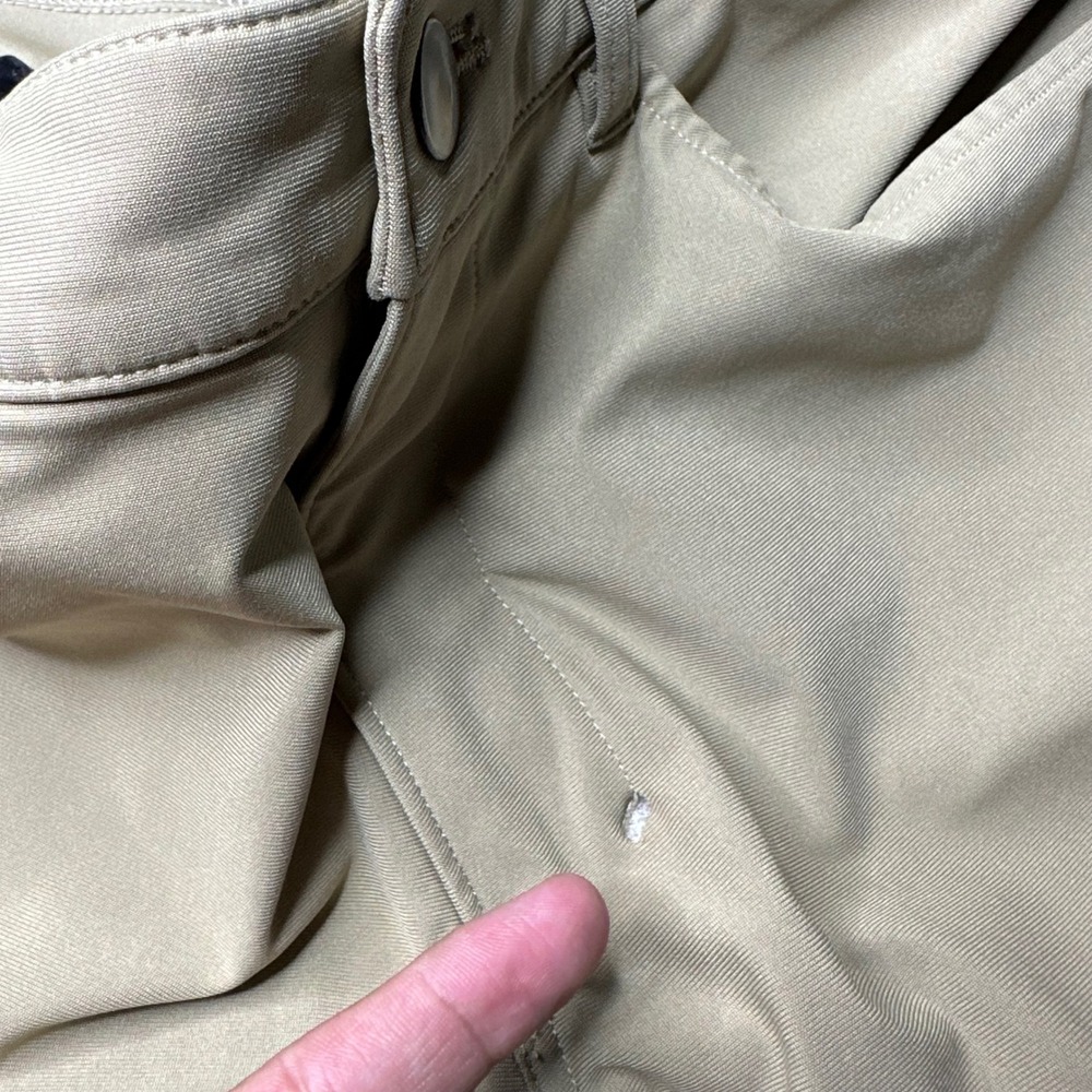 Lululemon Commission Slim Fit Pants Mens 32 Khaki Tan Tech Chino 32x30 - Picture 6 of 13